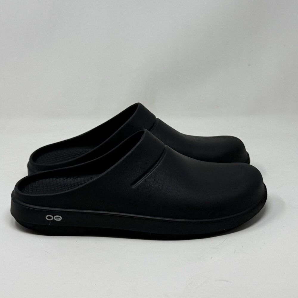 Oofos Oocloog Recovery Clogs Slide Sandals Mens 12 Black Comfort Cushioned Shoes